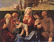 Lorenzo Lotto Madonna and Child with Saints painting